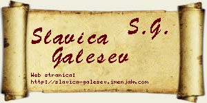 Slavica Galešev vizit kartica